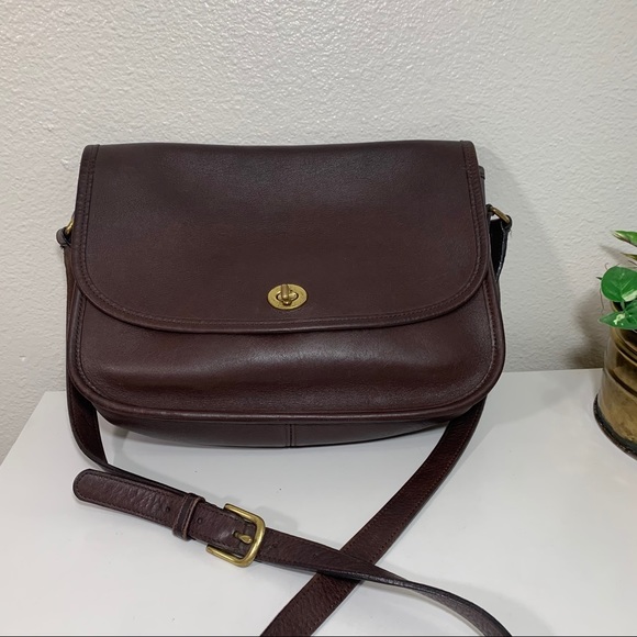 COACH City Bag Leather Flap Purse Cross-body Vtg - Picture 9 of 9